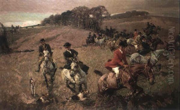 A Fox Hunt In The Midlands, 1912 - view 1