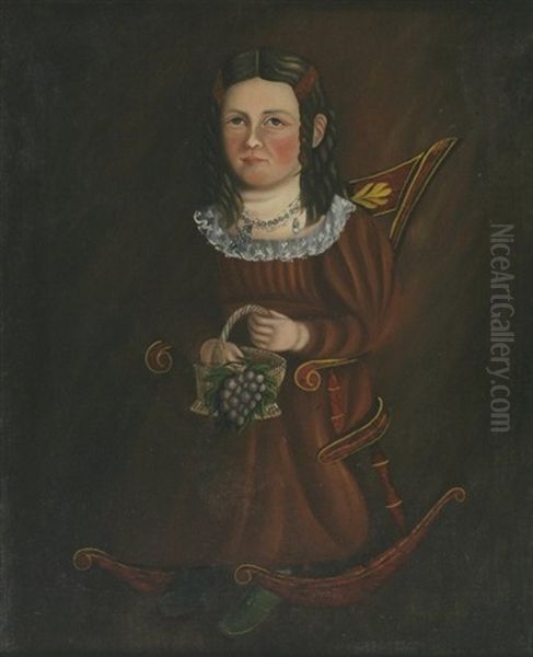 Girl In Painted Rocking Chair - view 1