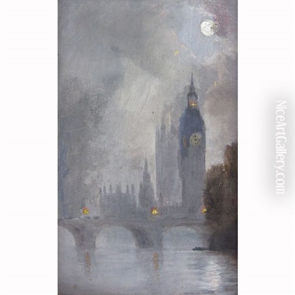 Westminster Bridge And Big Ben From The River Thames - view 1