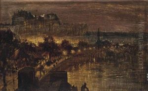 Evening Glow, The Embankment, London