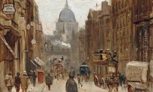 St. Paul's Cathedral Viewed From Fleet Street, London
