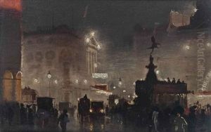Piccadilly Circus, London by George Hyde Pownall