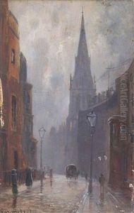 St. Andrew's Church, Wells Street, London (+ A Cottage In A Landscape Before A Lake, Verso)