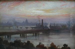 Charing Cross Bridge (+ Westminster; Pair) by George Hyde Pownall