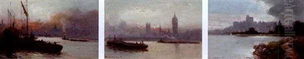 Views On The Thames (3 Works In 1 Frame) - view 1