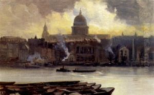 St. Paul's From The River by George Hyde Pownall