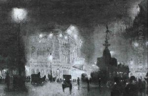 Piccadilly Circus From Regent Street Corner by George Hyde Pownall