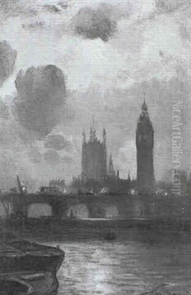 The Houses Of Parliament From The Thames - view 1