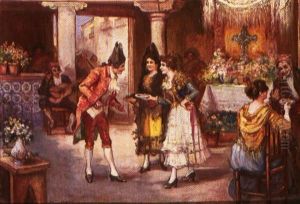La Cruz De Mayo En 1800 by Emilio Poy Dalmau