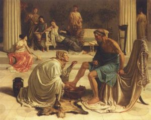 The Mother Of Ulysses Recognising Her Son by Edward John Poynter