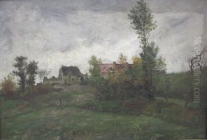 Hameau Dans Un Paysage De Campagne by Jacinthe Pozier