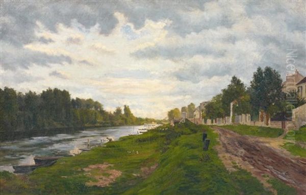 Lavandiere Au Bord De La Riviere - view 1