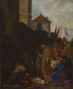 Der Tod Des Hl. Alexius Von Edessa by Stefano Pozzi