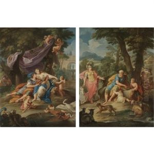 Rinaldo And Armida (+ Erminia And The Shepherds; Pair) by Stefano Pozzi