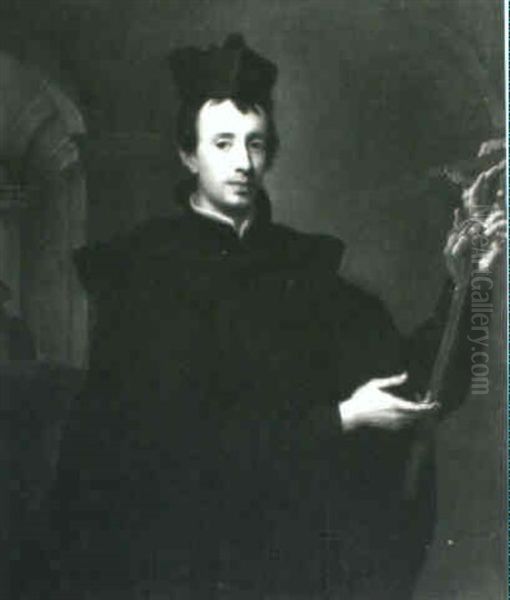 Portrait Of A Cleric Holding A Crucifix - view 1