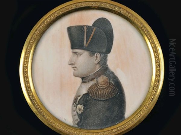 Portrait Miniature Of Napoleon Wearing Military Costume - view 1