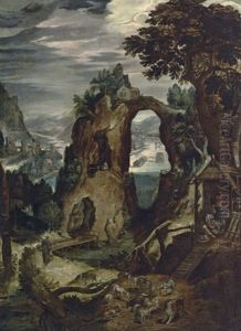 A River Landscape With A North Italian City (verona?) A River Landscape With A North Italian City (verona?)
