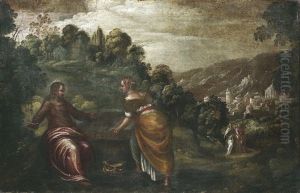 Christus Und Die Samariterin Am Brunnen by Pozzoserrato