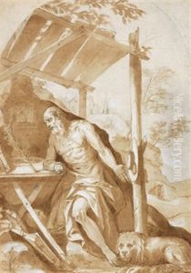 Der Heilige Hieronymus In Der Landschaft by  Pozzoserrato