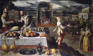A Banquet In A Formal Palace Garden A Banquet In A Formal Palace Garden