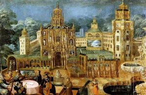 Scene De Concert Dans Le Parc D'un Palais Renaissance by Pozzoserrato