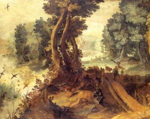 Paysage De Foret Avec La Chasse Aux Canards