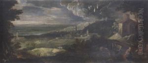 An Extensive Landscape With The Rest On The Flight Into Egypt