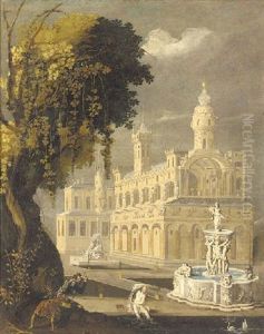 Suzanna And The Elders Before An Architectural Capriccio Of A Palace And An Ornamental Fountain Suzanna And The Elders Before An Architectural Capriccio Of A Palace And An Ornamental Fountain
