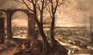 Winterlandschaft Mit Faschingsumzug Winterlandschaft Mit Faschingsumzug