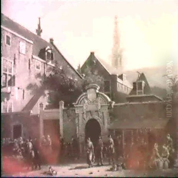 A View In Amsterdam.taken Fromthe 'anthoniebreestraat' With The Zuidekerk In The Back- Ground - view 1
