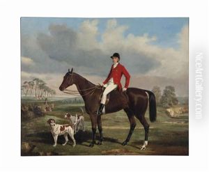 Portrait Of William James Fenn-williams With His Hounds; Together With A Companion Painting (2 Works) by Alfred F. De Prades