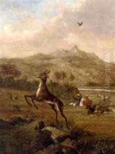 A Hunting Party In An Indian Landscape