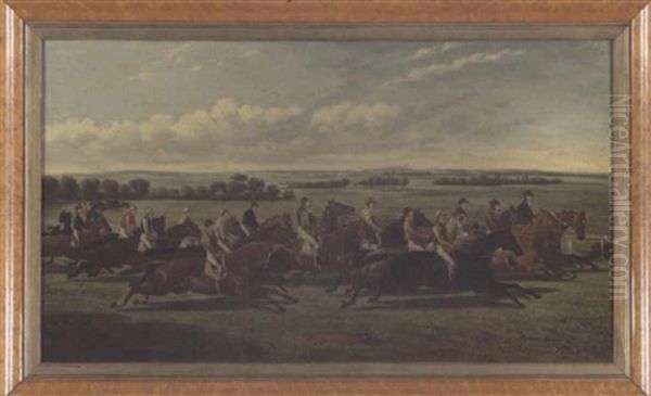 A Flat Race Between Classic Warriors: "sauce Box", "stockwell", "nutwith", "voltigeur", "chanticleer", "flying Dutchman", "teddington" And "west Australian" - view 1