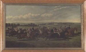 A Flat Race Between Classic Warriors: "sauce Box", "stockwell", "nutwith", "voltigeur", "chanticleer", "flying Dutchman", "teddington" And "west Australian"