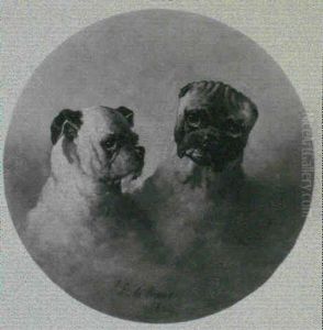 Pug Dogs by Alfred F. De Prades