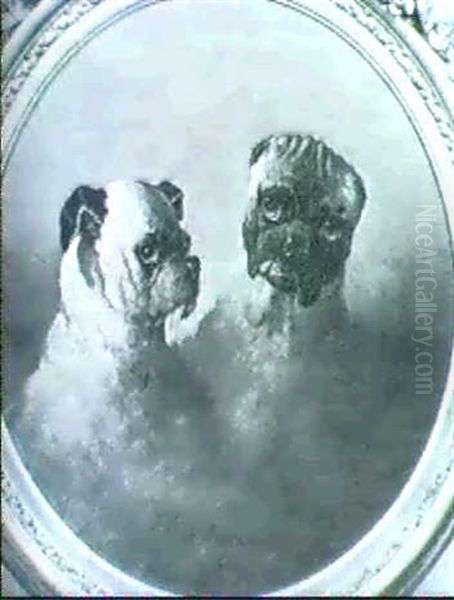 Portrait Of A Pair Of Pugs - view 1