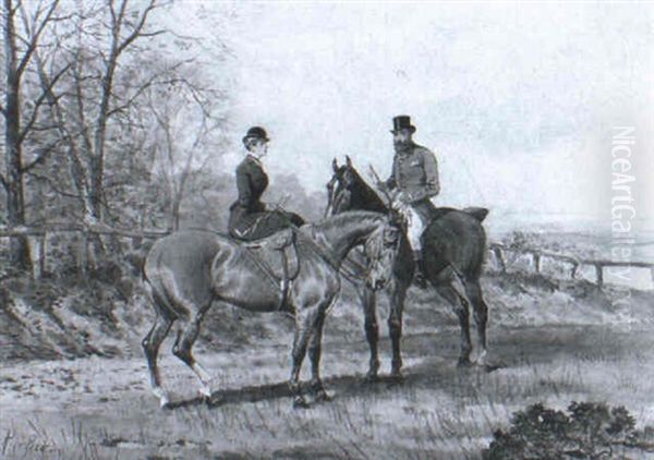 A Gentleman And His Lady Out Riding - view 1