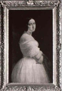 Portrait De Jeune Femme En Blanc Mlle. A.v. by Jean Jacques Pradier