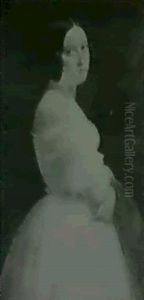 Portrait De Jeune Femme En Robe Blanche by Jean Jacques Pradier