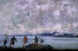 Pescadores Faenando by Miguel Pradilla Gonzalez