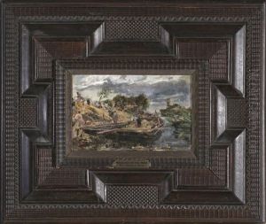 Recoleccion Del Maiz. Pais Pontino (italia) by Francisco Pradilla y Ortiz