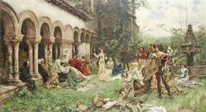 Die Verlobung Lucrezias Vor Rodrigo Borgia (alexander Vi) In Santa Scolastica