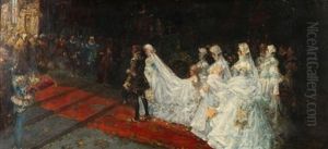 Marriage Of The Queen Of Castile, Jane The Mad To The Archduke Of Austria, Philip The Handsome by Francisco Pradilla y Ortiz