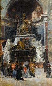 Interior De La Basilica De San Pedro, Monumento Al Papa Urbano Viii, Vaticano by Francisco Pradilla y Ortiz