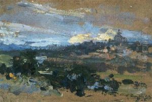 Paisaje Con Figuras by Francisco Pradilla y Ortiz