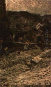 Aldea De Genazzano, Italia by Francisco Pradilla y Ortiz