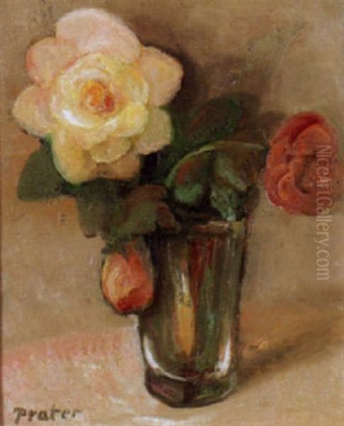 Blumenstilleben Mit Rosen In Einem Glas - view 1