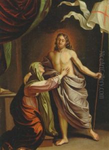 Jesus Og Mary Magdalene by Christian Ludvig Prange