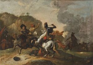Cavalry Battle by Wenzel Ignaz Prasch