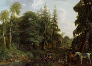 Bei Der Jagd by Wenzel Ignaz Prasch